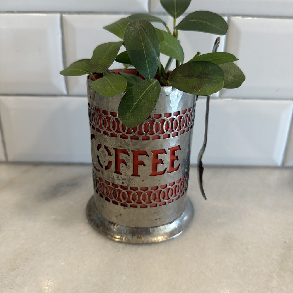 Coffee Container‎ with Side Spoon Made In England Perfect Planter No Lid ES004